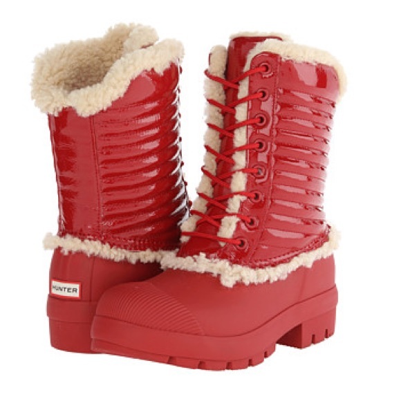 Hunter Original Patent Pac Boot Military Red Women - Picture 2 of 8